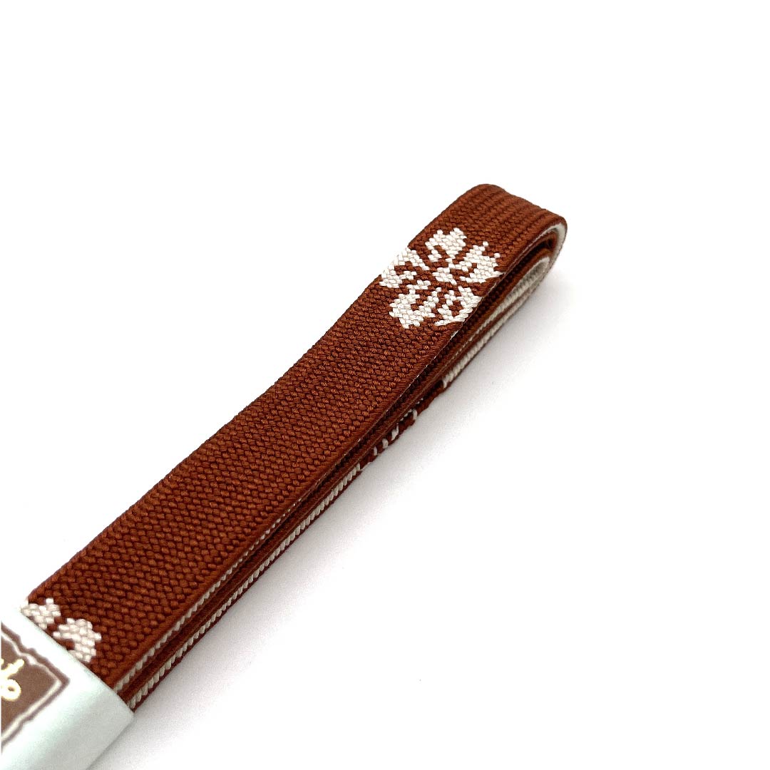 (新古品) 帯締め 正絹 四分紐 猩々茶色(しょうじょうちゃいろ) 手組紐 新古品 長さ約156cm 幅約1.5cm カジュアル Sランク 茶系 1135001742914