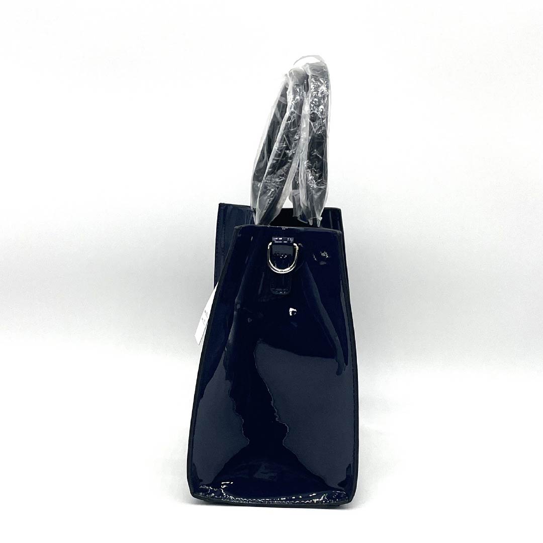 (新古品) 洋装バッグ 牛床革 Bランク 新古品 牛床革 2WAY 紺系 119700036418