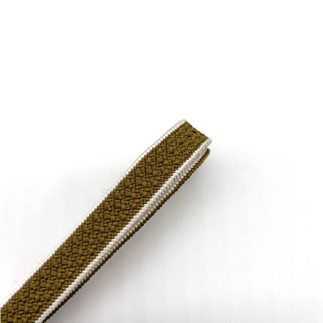 (新古品) 帯締め 正絹 三分紐 路考茶色(ろこうちゃいろ) 五嶋紐 新古品 長さ約129cm 幅約0.9cm カジュアル Sランク 黄系 1135000762323