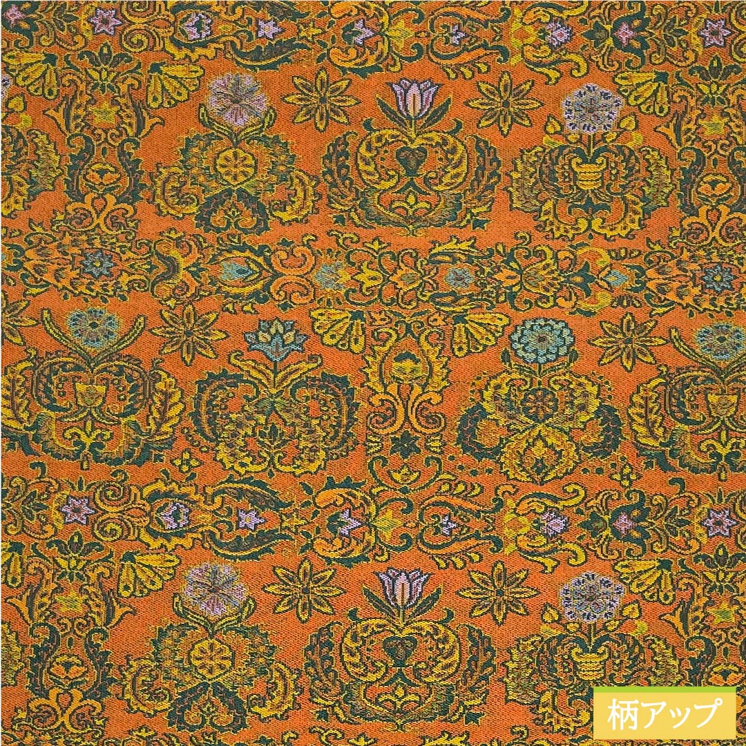 名古屋帯 樺色 正倉院模様 萬葉 帯丈360cm 正絹 Sランク 全通 カジュアル 茶系 1124005492314 開き仕立て