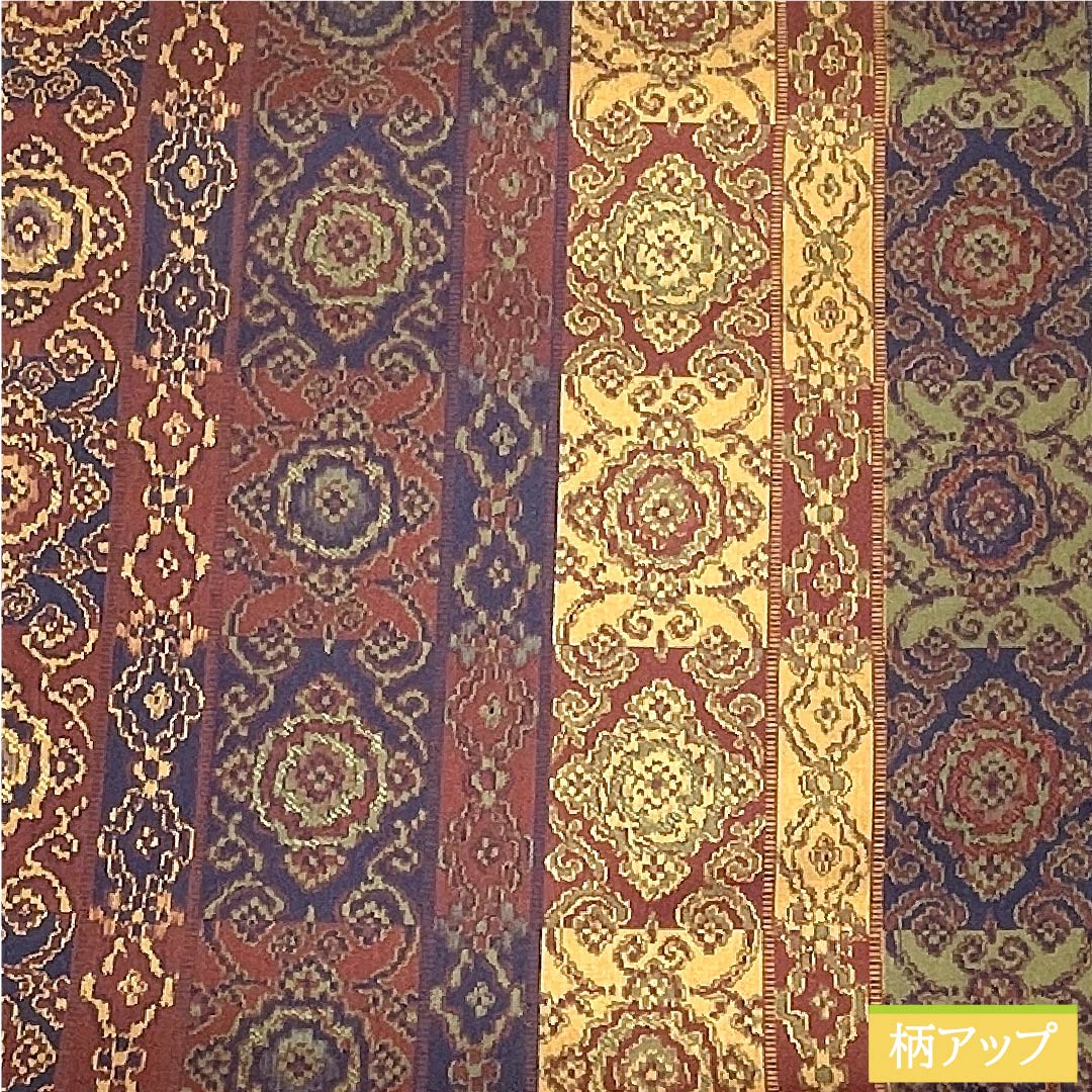 名古屋帯 小豆茶色 紹巴織 古典柄 正倉院文様 帯丈358cm 正絹 Sランク 全通 カジュアル 茶系 1124005322314 開き仕立て