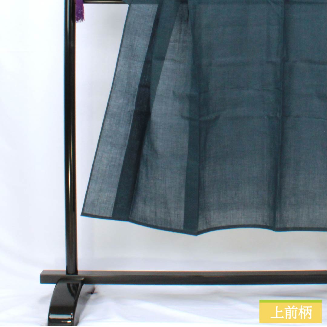 夏物 木綿 男物 身丈142cm 裄丈66cm 黮色(つじみいろ) 男物 紗 Sランク 紺系 1132002372118