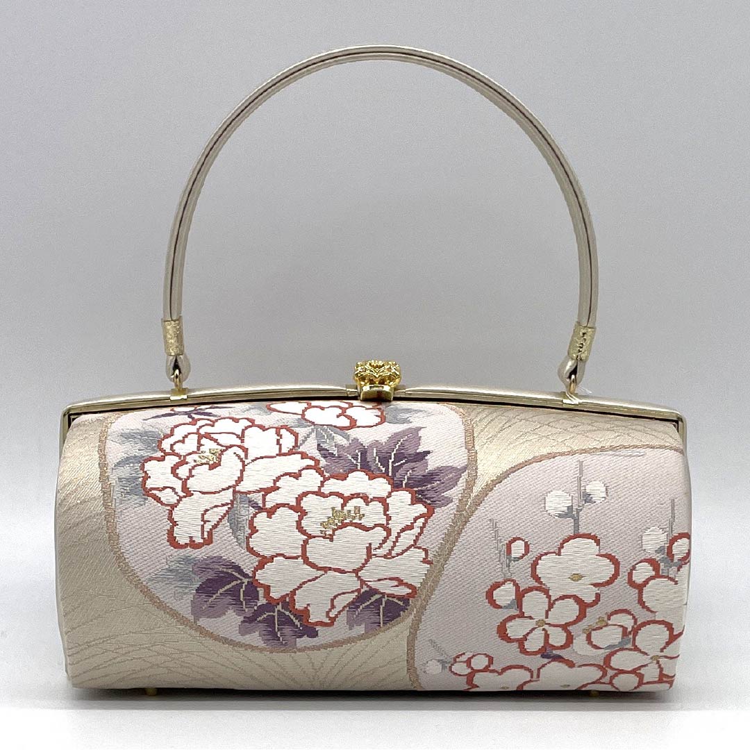 (新古品)草履バッグセット フォーマル Aランク 花模様 帯地 Mサイズ 金系 1133000443321