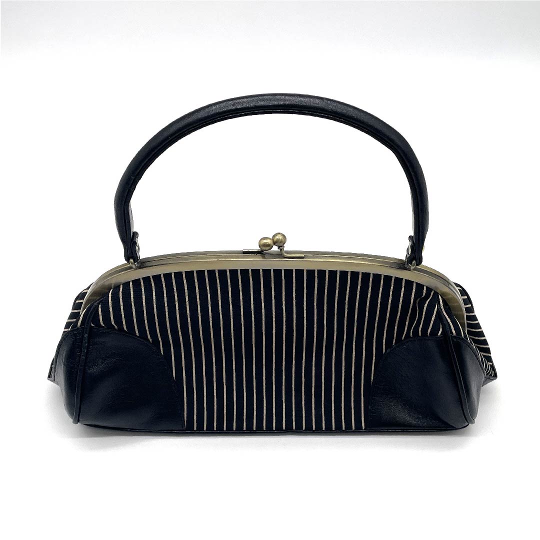 (New old stock) Casual sandal and bag set, black, unused, simple, clasp purse, size L, black, rank S, 1133000042410