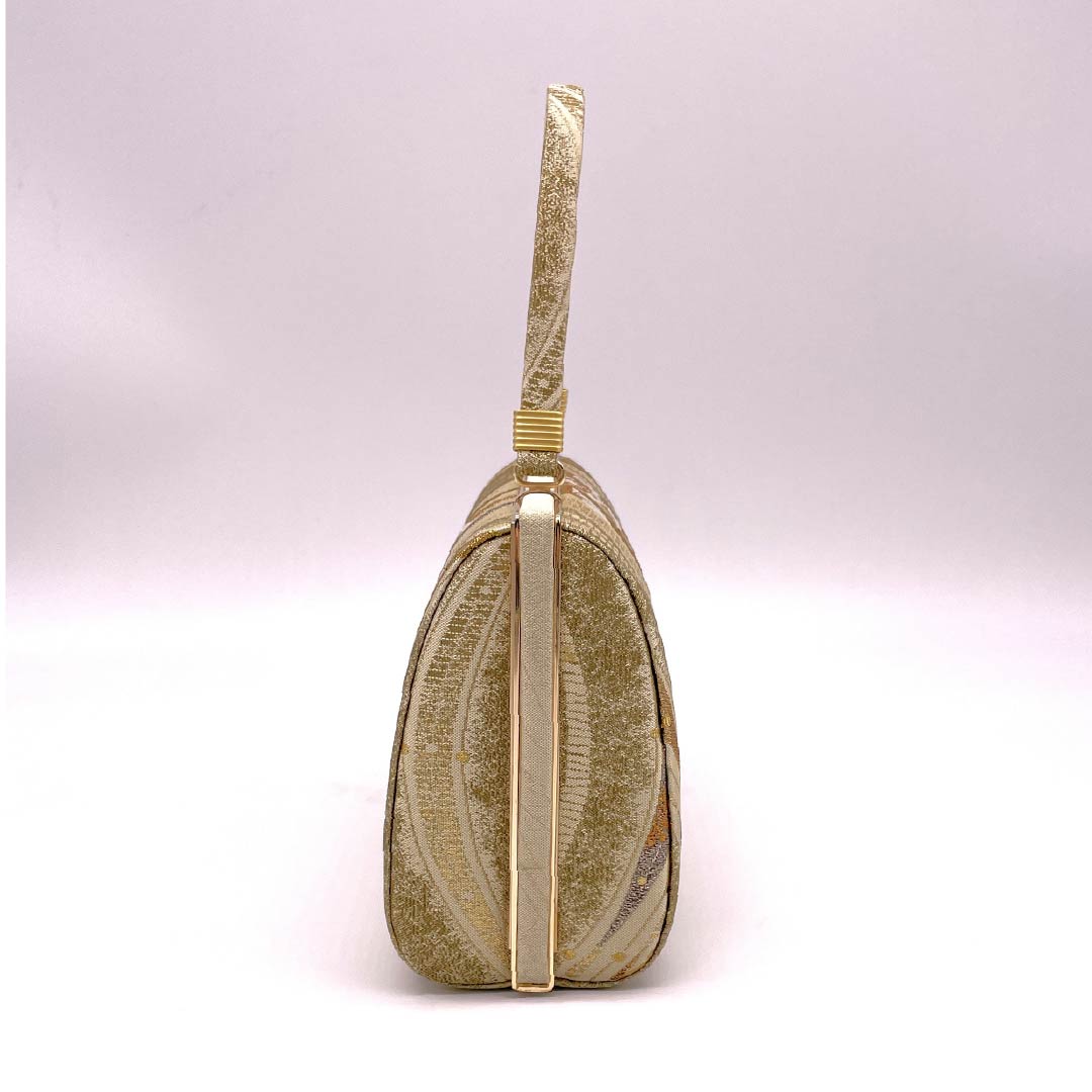 和装バック フォーマル 金色(きんいろ) 縞 古典柄 花柄 金系 Sランク 113900030221