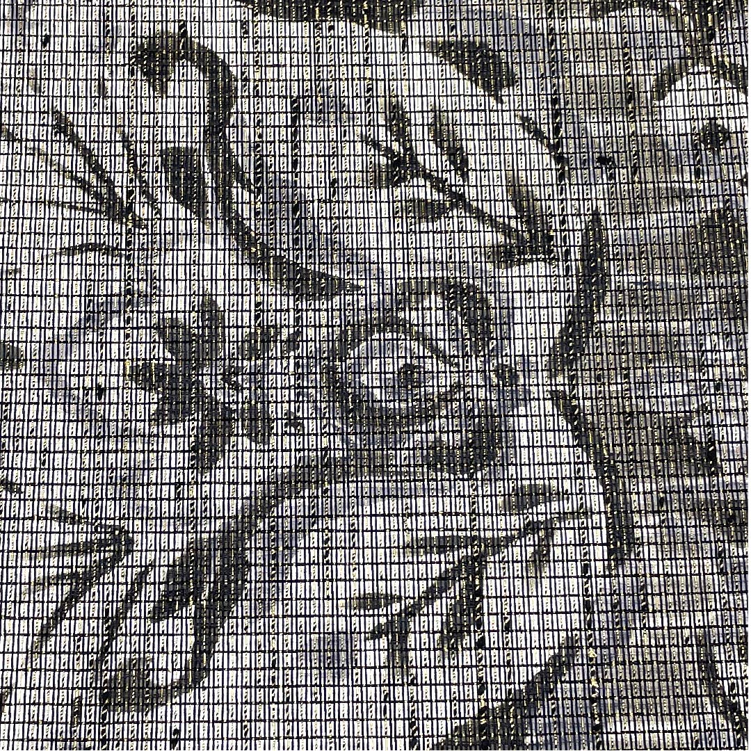 袋帯 モノトーン ペルシャ裂 都謹製 和紙 帯丈442cm 正絹 Sランク 六通 カジュアル グラデーション系 1123006812399