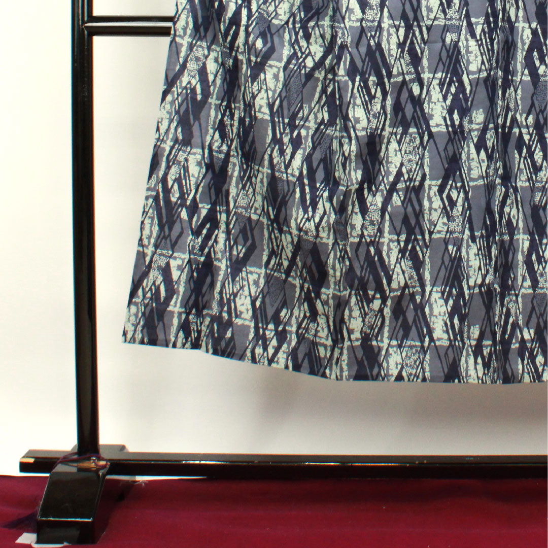 浴衣 男物 幾何学模様 木綿 Sランク 単衣 身丈143cm 裄丈70cm グラデーション系 1118001972199