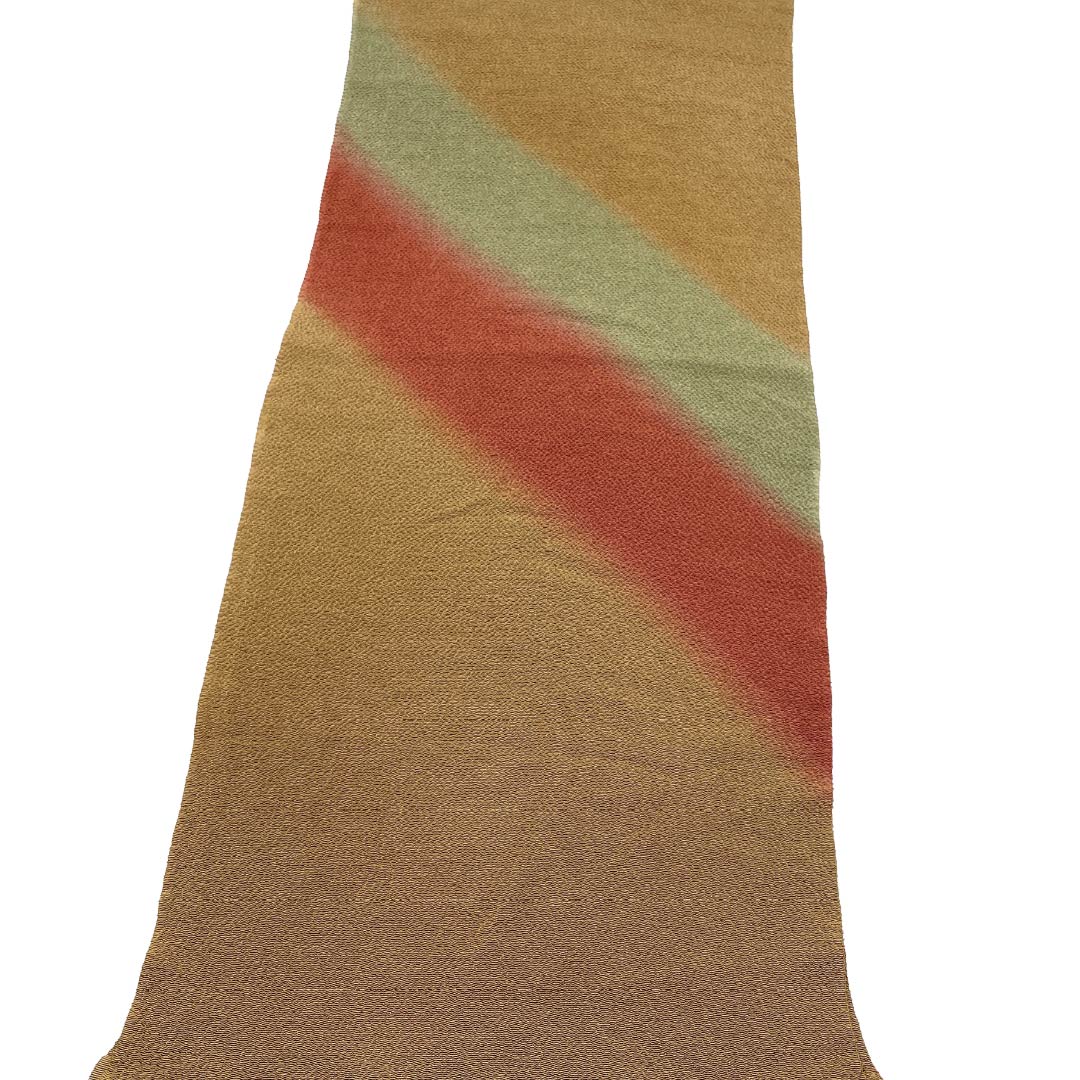 帯揚げ 正絹 Aランク カジュアル 煙草色(たばこいろ) ちりめん地 長さ約168cm 幅約28cm 茶系 1136005143914