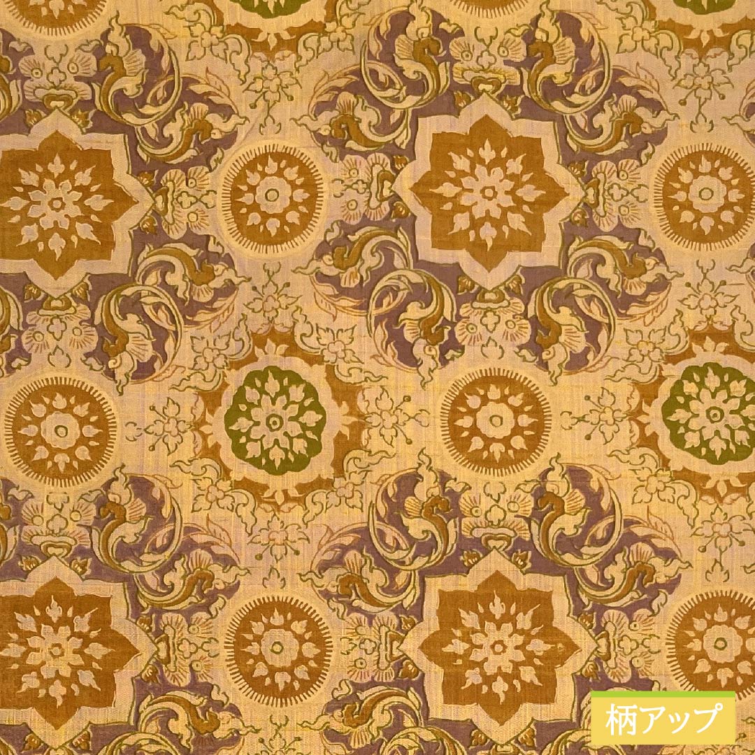 名古屋帯 染め帯 紬地 華紋 帯丈380cm 正絹 Sランク 全通 カジュアル 金系 1124007822421 名古屋仕立て