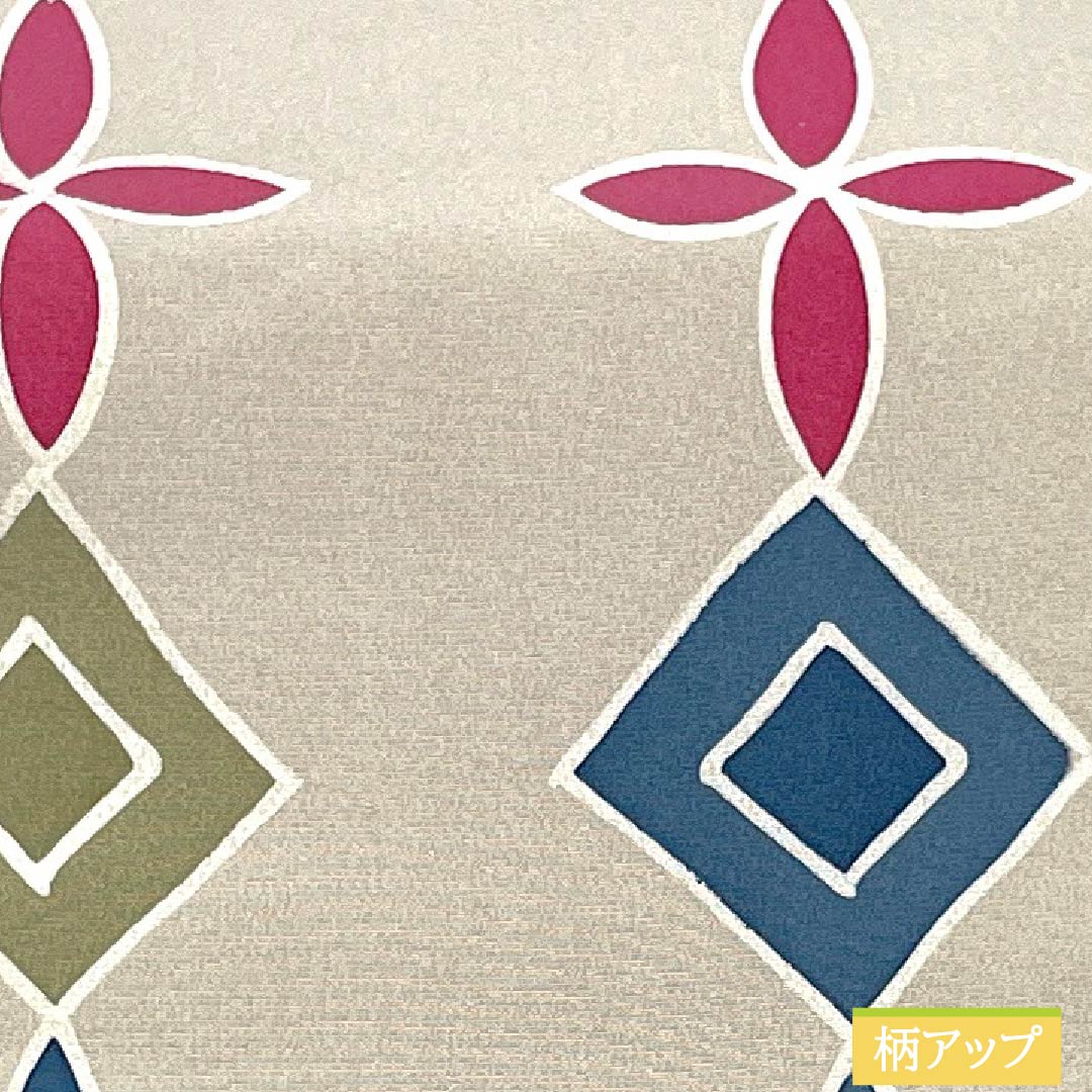 半幅帯 正絹 Aランク 蕎麦切色(そばきりいろ) 幾何学模様 帯丈321cm グレー系 1125002953322