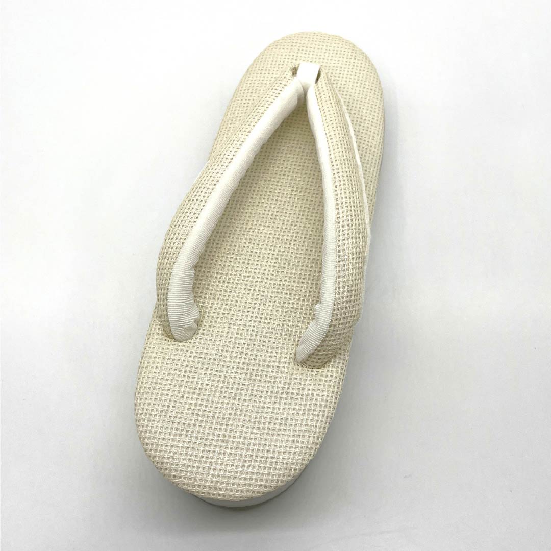 (Like New) EVA Zori Sandals, New Condition, Casual, Sisal, Linen, Summer, Length 24.5cm, Size L, White, Item Number 1122001521411