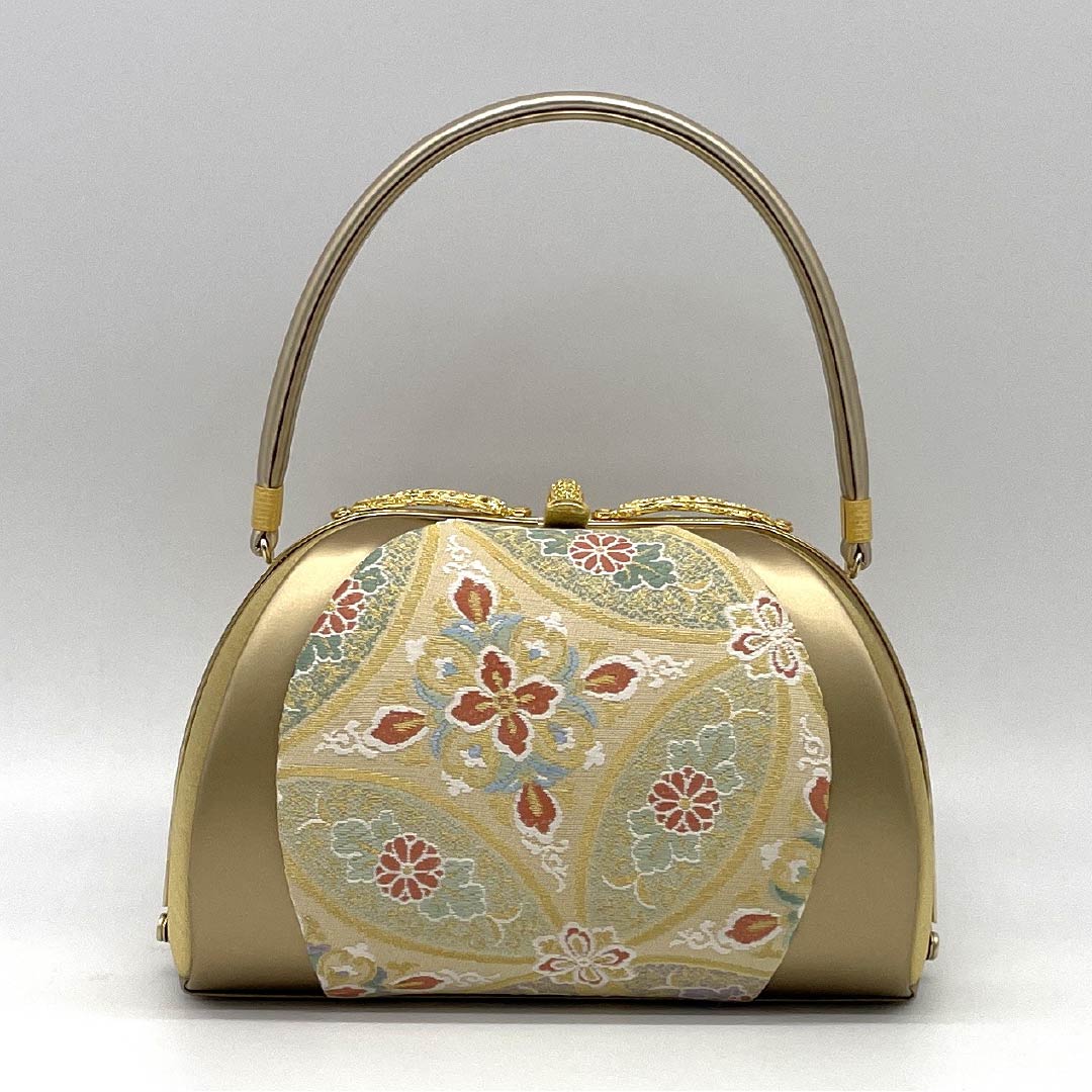 (新古品)草履バッグセット フォーマル NEWランク 七宝 帯地 低反発草履 Laソール Lサイズ 金系 1133000481421