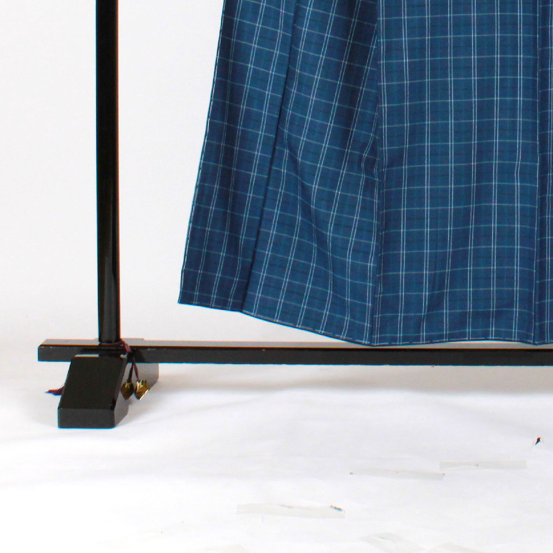 紬 身丈155cm 裄丈63.5cm 格子 正絹 Sランク 袷 紺系 1116001492318