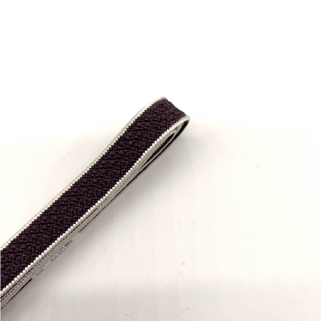 (New old stock) Obi-jime (belt fastener) Pure silk, 3-minute string, Futari Shizukairo (Futari Shizukairo), Goshima string, new old stock, length approx. 135cm, width approx. 0.9cm, casual, S rank, purple, 1135000682320