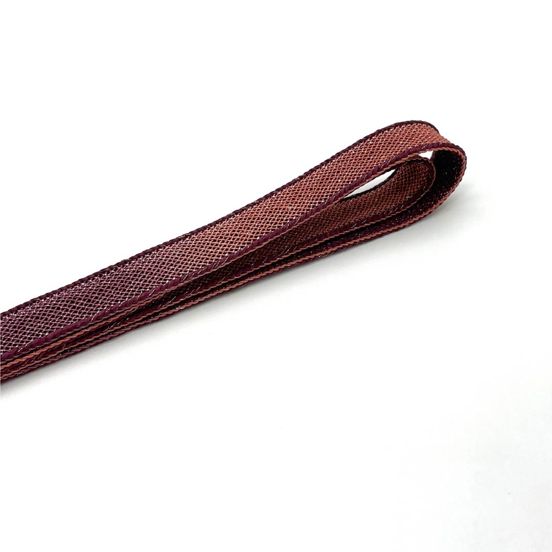 (新品)帯締め 正絹 NEWランク 小豆茶色(あずきちゃいろ) 壺菫色(つぼすみれいろ) 単衣用 夏用 長さ約160cm 幅約1.7cm カジュアル 紫系 1135005771320