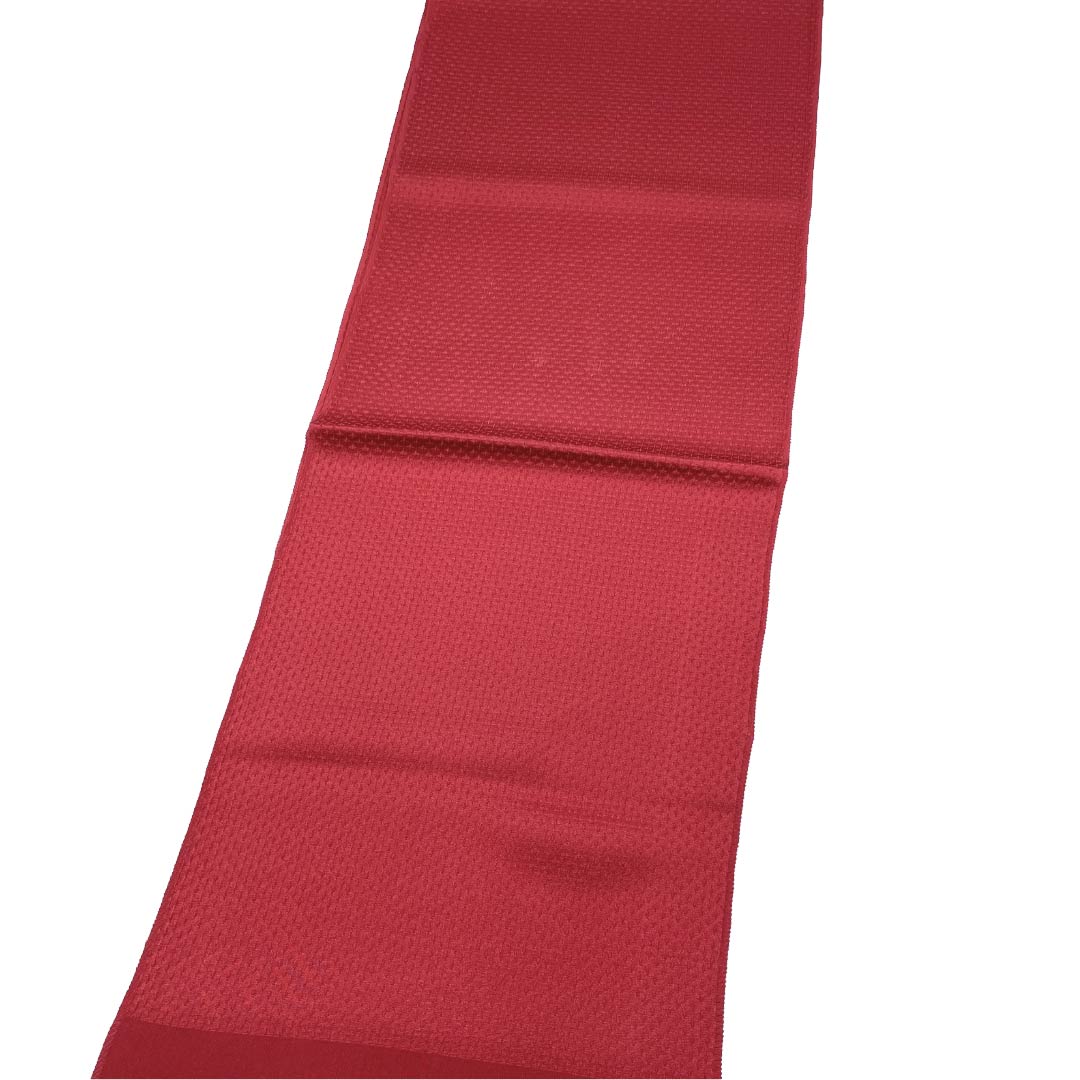 (新古品)帯揚げ 正絹 NEWランク カジュアル 真紅色(しんくいろ) 丹後ちりめん 長さ約172cm 幅約29cm 赤系 1136003311912