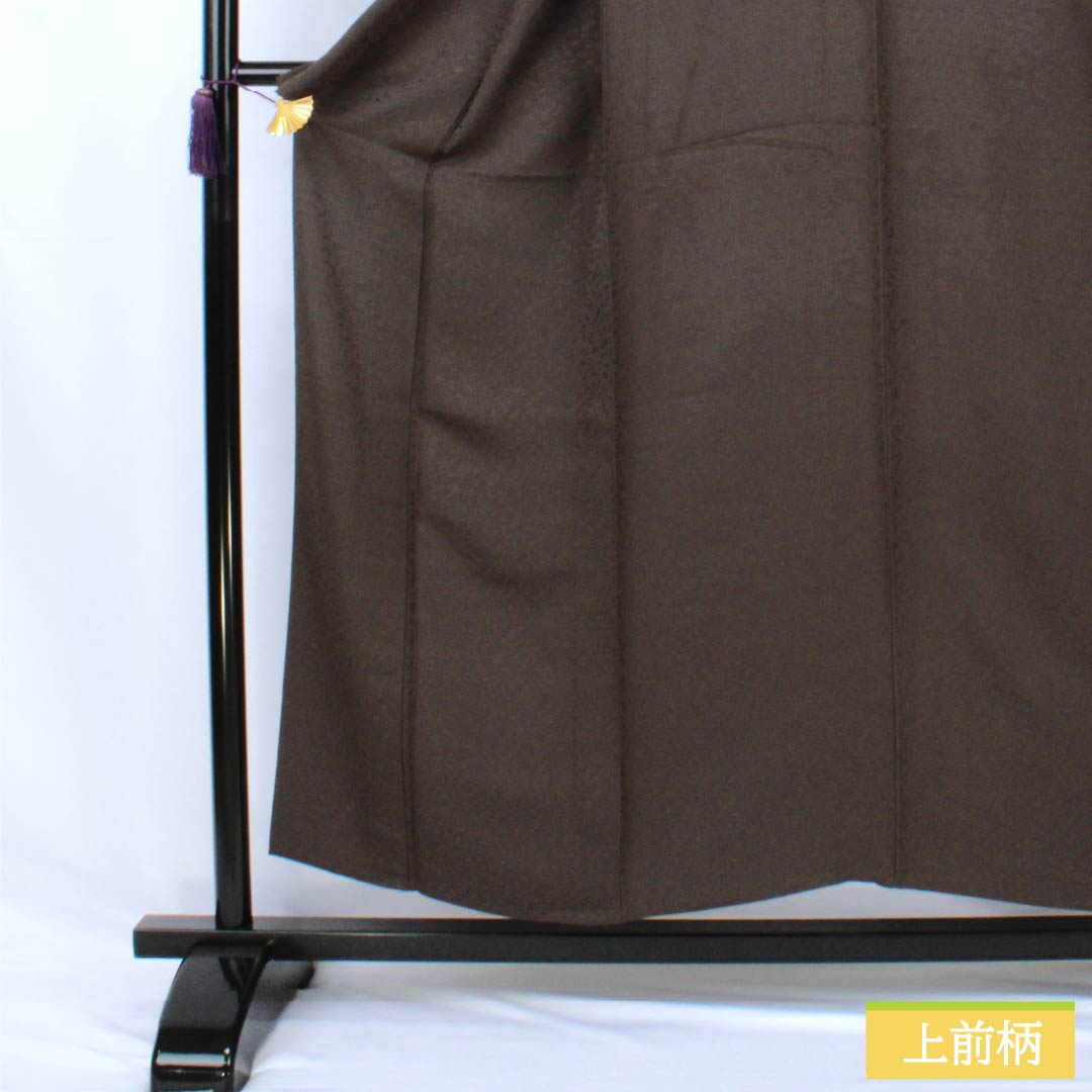 色無地 正絹 Aランク 身丈153cm 裄丈63cm 栗鼠色(くりねずみいろ) 音符 五線譜 楽譜 単衣 茶系 1114002623214