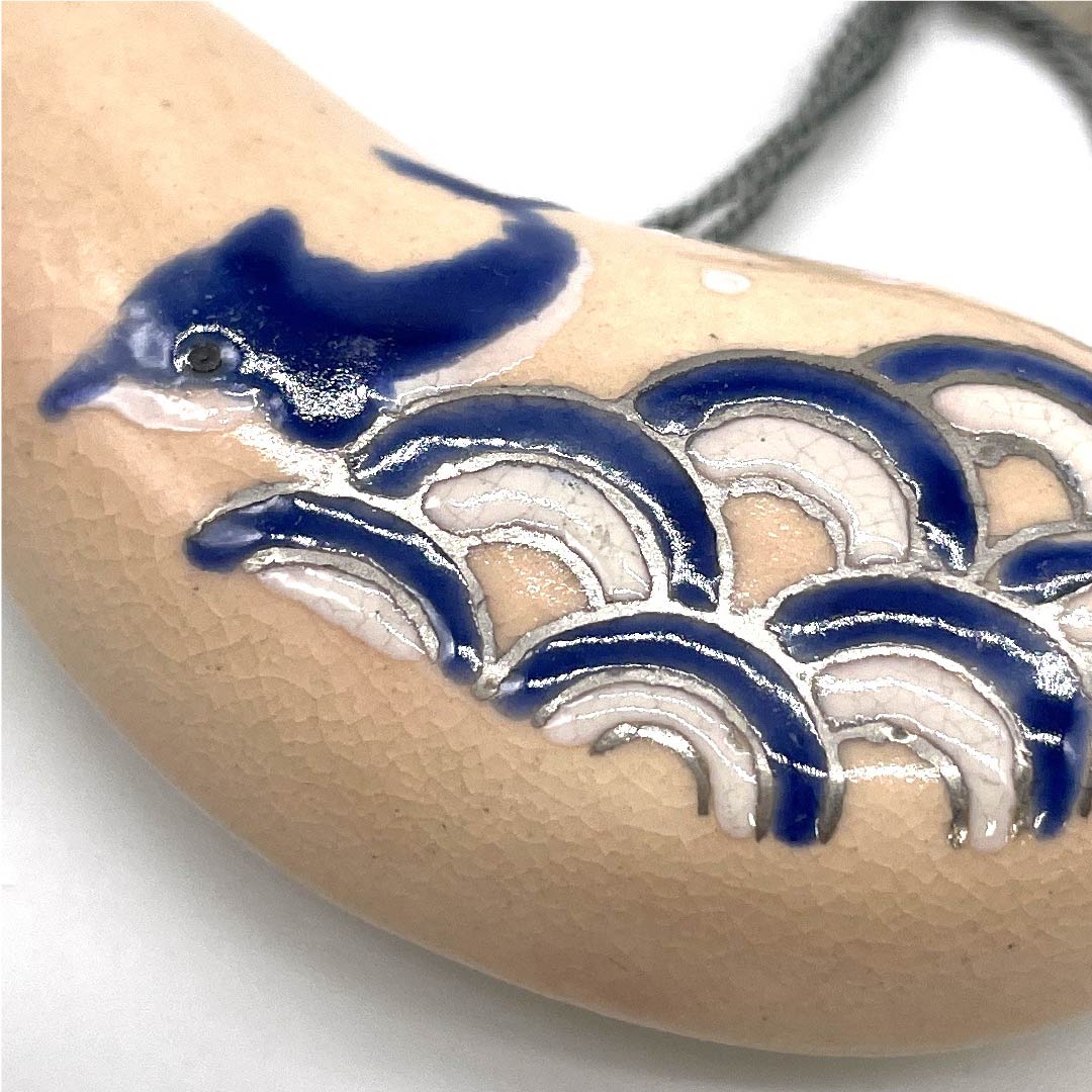 (新旧货) 腰带扣 陶瓷器 休闲 浅色 清水烧 海豚 波浪 长约3cm 宽约6cm S级 红色 1137000332912