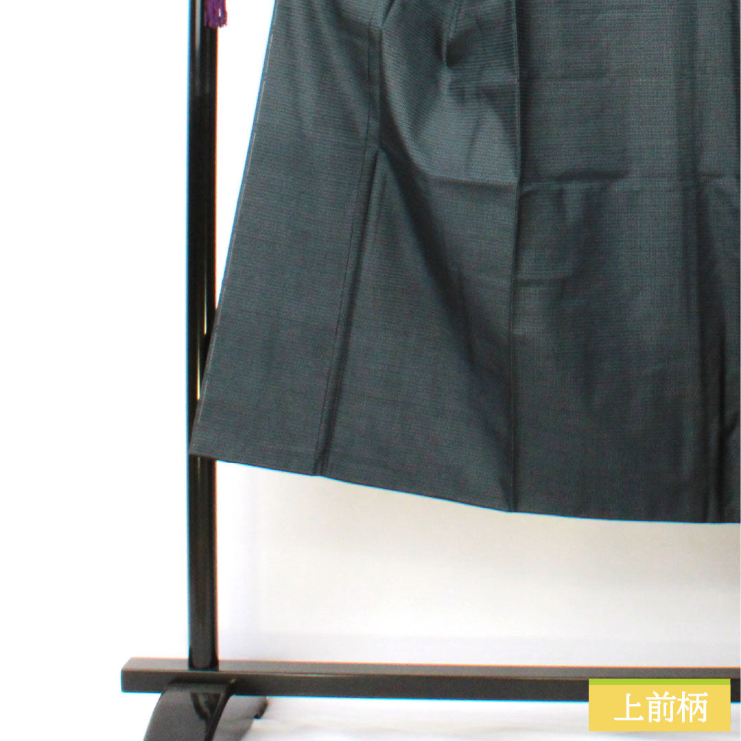 男物 正絹 Sランク 身丈137.5cm 裄丈66.5cm 濃紺色(のうこんいろ) 大島紬 100亀甲 しつけ糸付き 袷 紺系 1119001632318