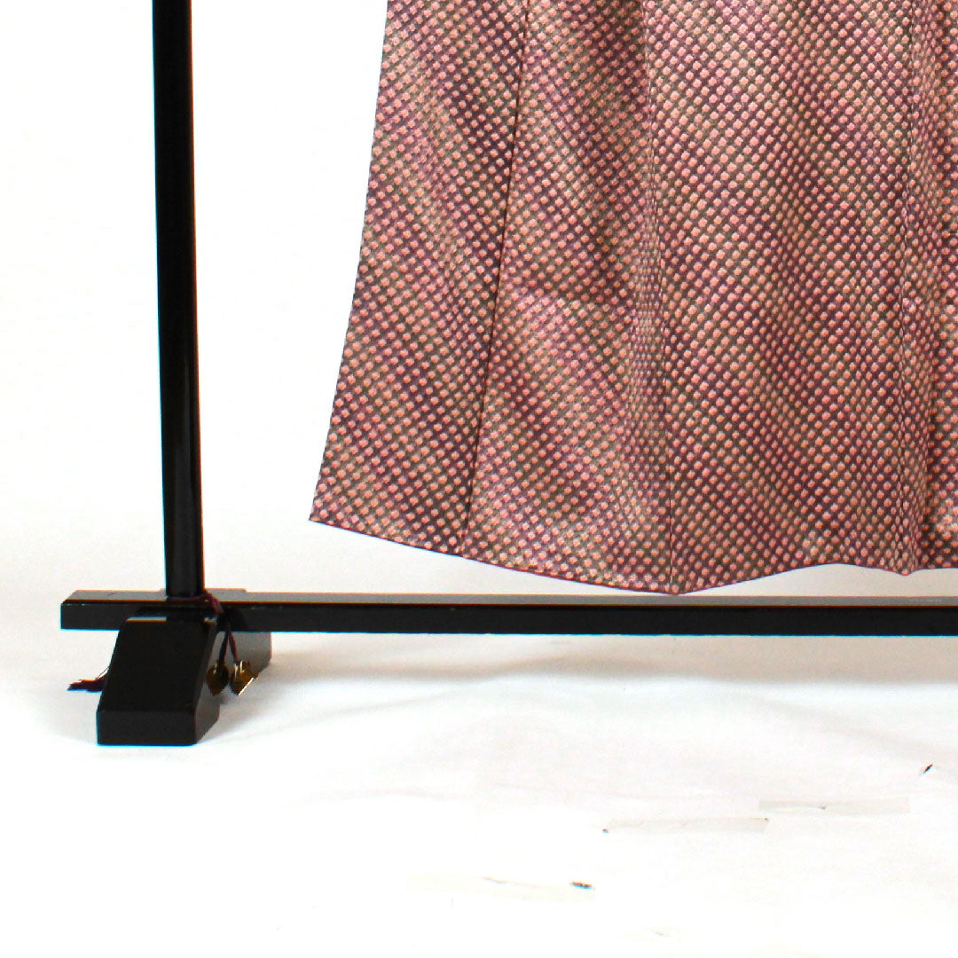 小紋 身丈154cm 裄丈63cm 袷 総絞り 正絹 Sランク 紫系 1115001802220