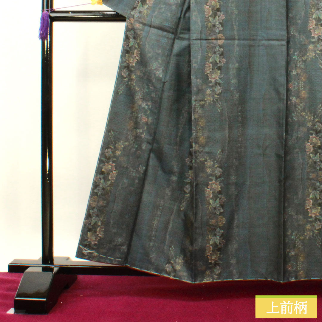 Silk pongee, Length 159cm, Sleeve length 63cm, Oshima pongee, 9 marks, with basting thread, S rank, lined, navy blue, 1116003362318