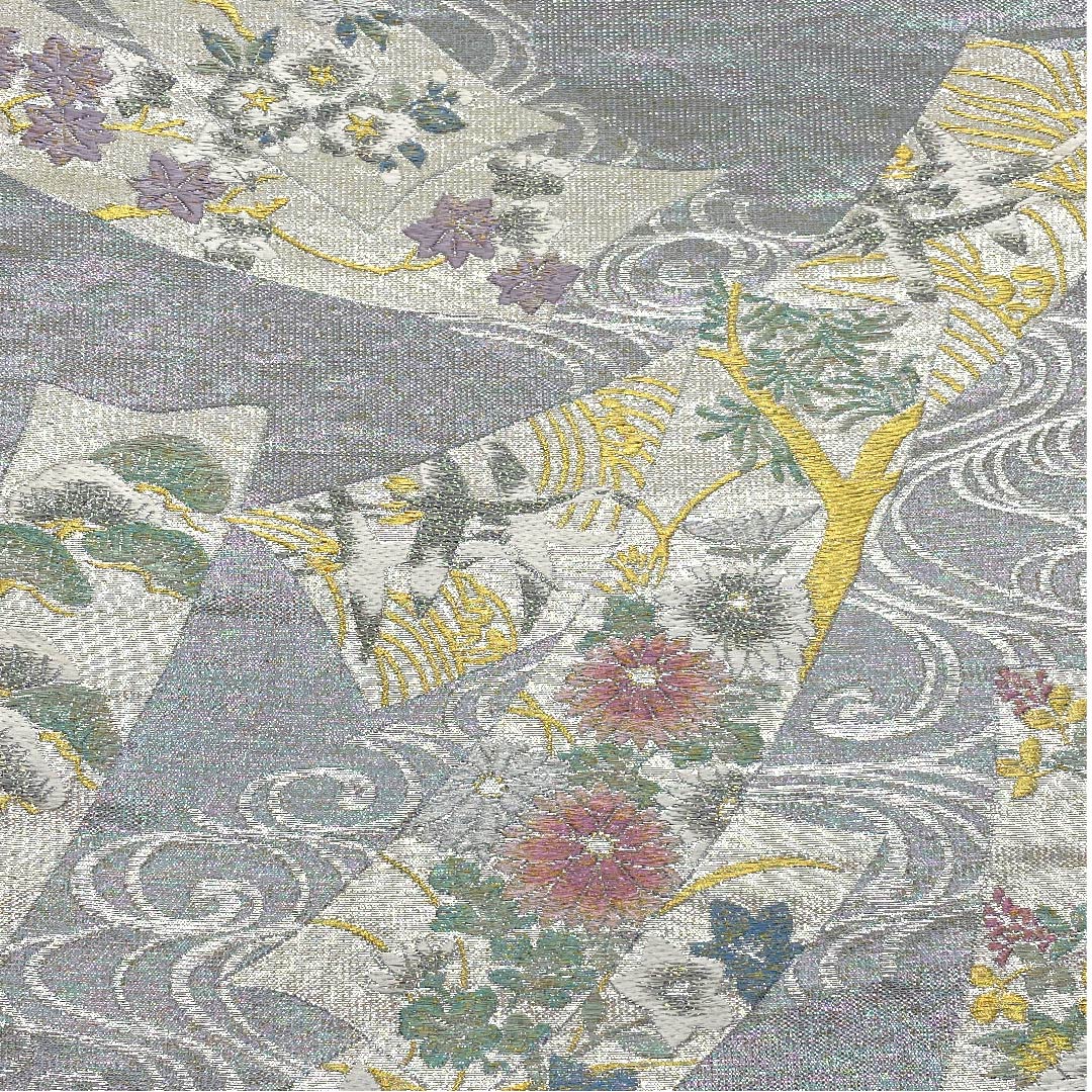 袋帯 観世流水 吉祥文様 帯丈430cm 正絹 Aランク 六通 フォーマル グラデーション系 1123007613399