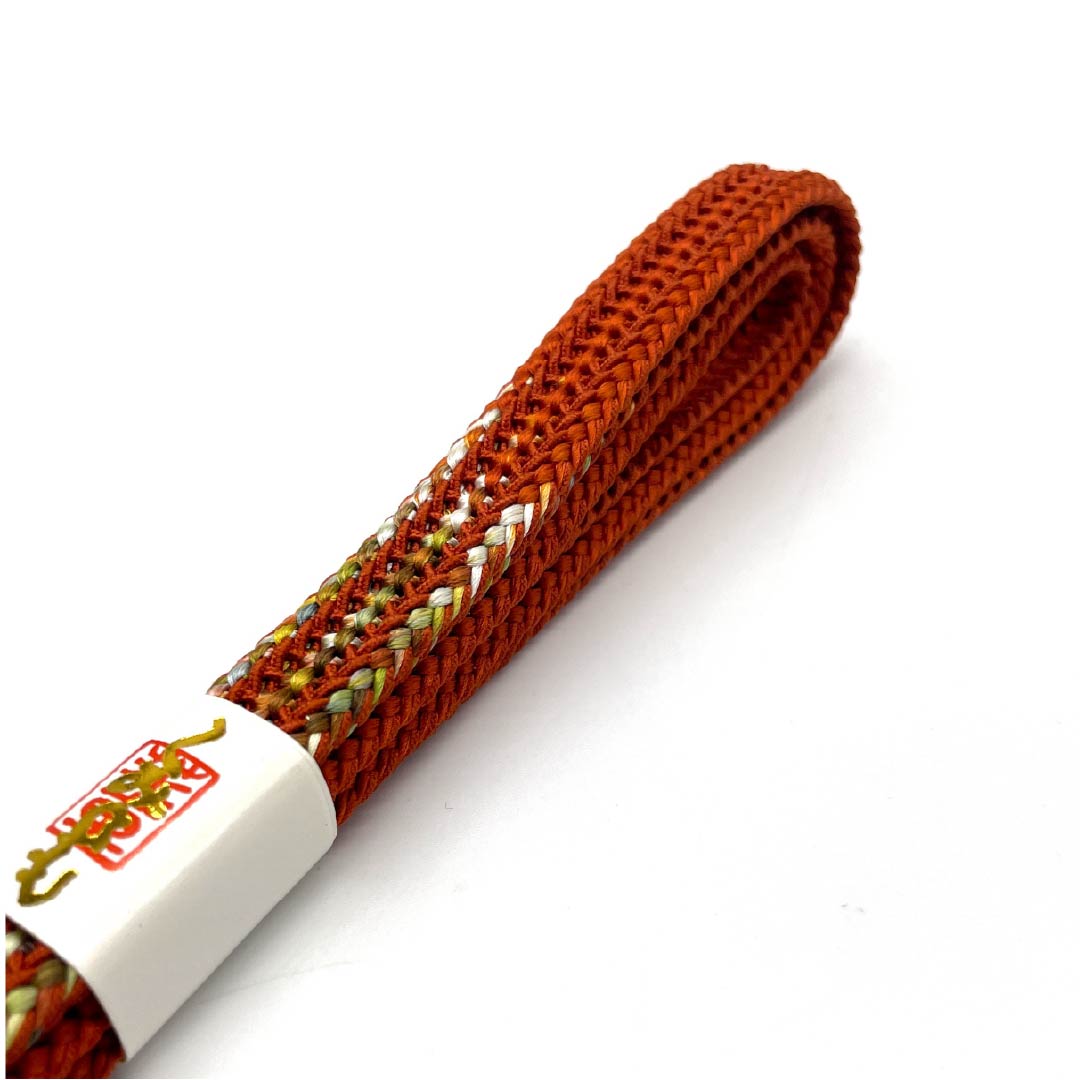 帯締め 正絹 四分紐 真朱色(しんしゅいろ) 夏用 単衣用 長さ約155cm 幅約1.3cm カジュアル Sランク 朱系 1135003252316