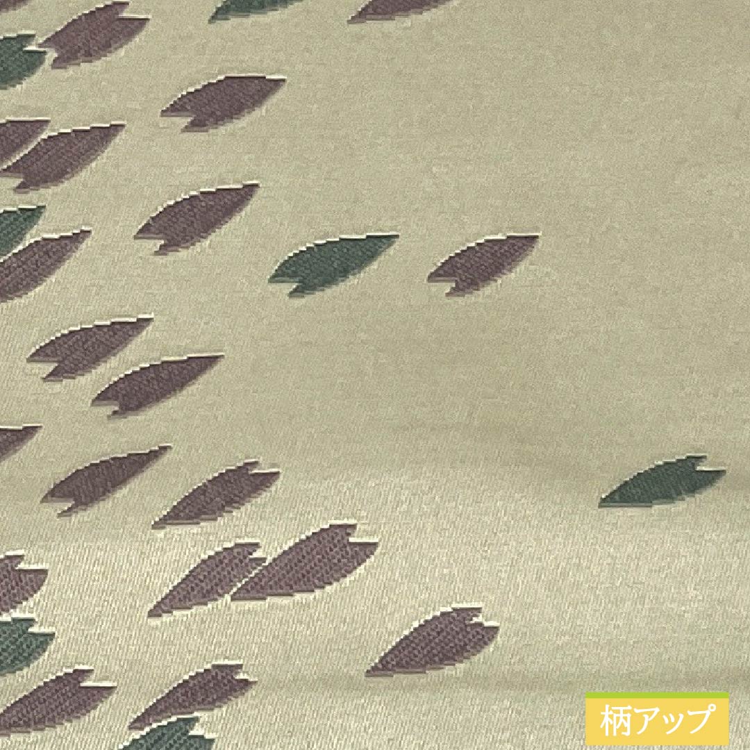 半幅帯 ポリエステル Sランク 利休白茶色(りきゅうしらちゃいろ) 薄卵色(うすたまごいろ) リバーシブル 桜 霞模様 帯丈356cm マルチカラー 1125004752328