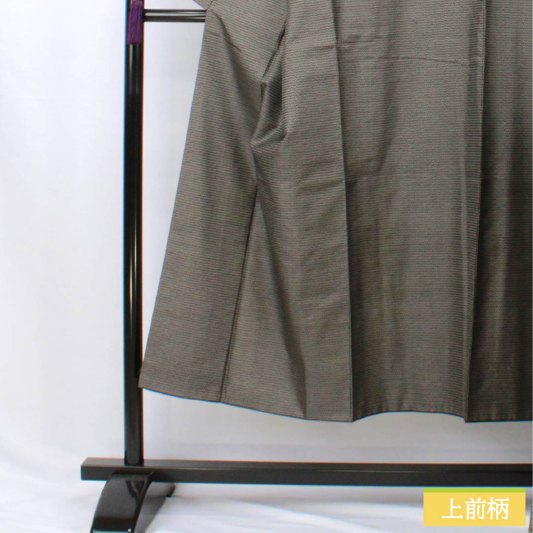 Men's Pure Silk A-Rank Oshima Tsumugi 100 Tortoise Shell Ensemble, Lined, Black, Length 145.5cm, Sleeve Length 68.5cm, Product Number: 1119001483410