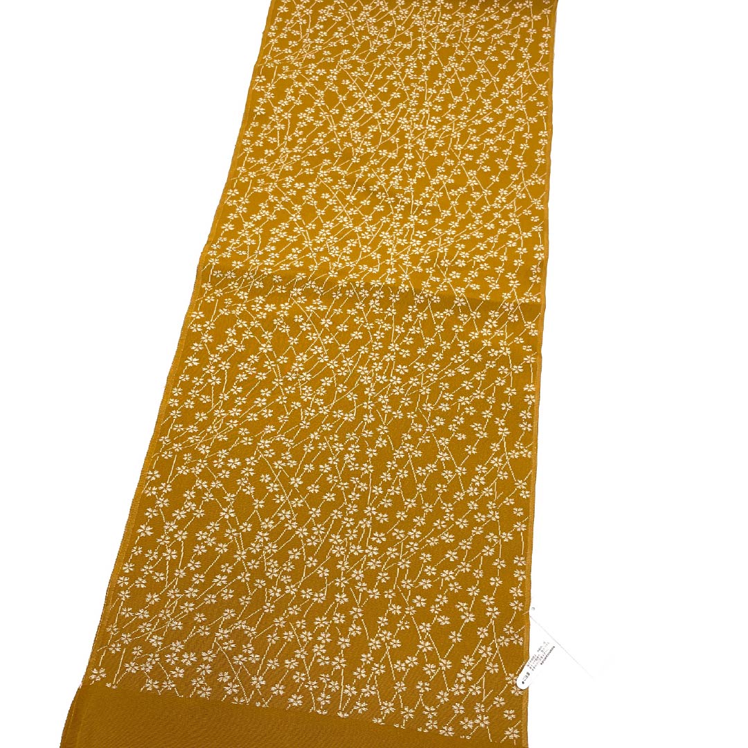 Obiage Silk S Rank Semi-formal Golden Brown Small Flowers Length approx. 170cm Width approx. 32.5cm Brown tones 1136004202914