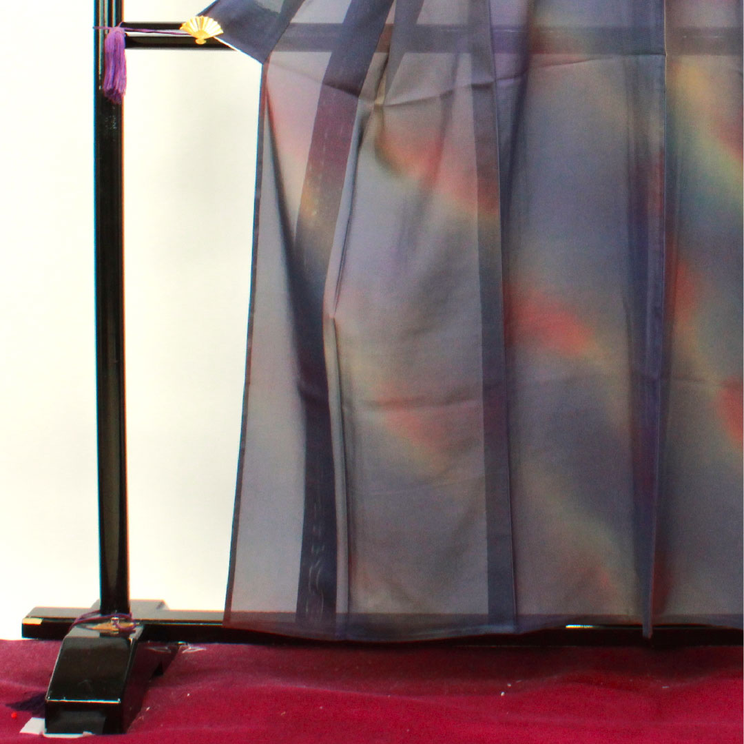 夏物 正絹 色無地 身丈158cm 裄丈64.5cm ボカシ模様 しつけ糸付き 未使用品 絽 Sランク グラデーション系 1132000632399