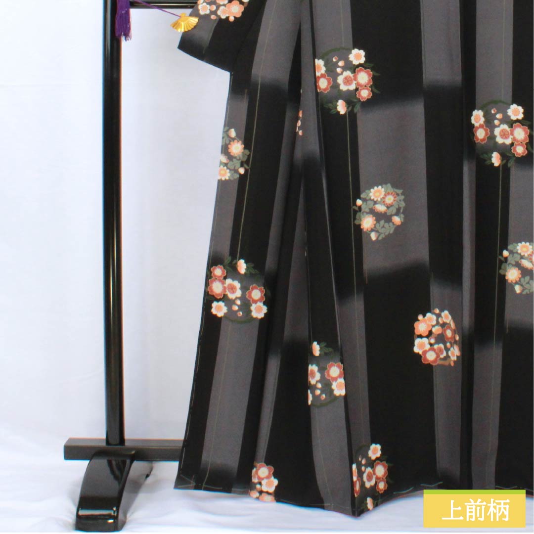 Small pattern, polyester, length 164cm, sleeve length 66cm, lined, stencil-dyed, checkered pattern, wreath, basting thread included, S rank, monotone, 1115005412427