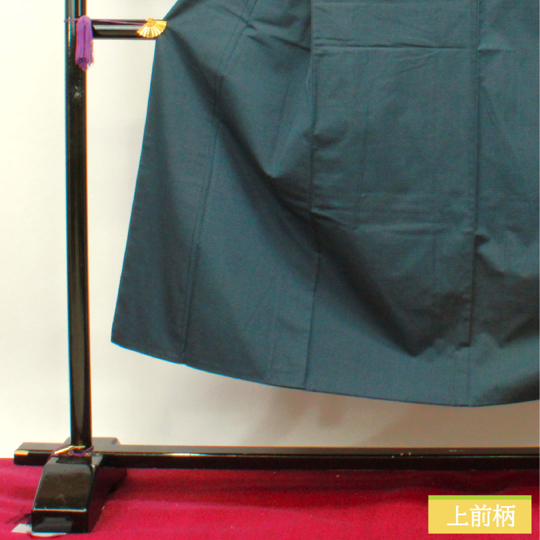 男物 ウール 身丈147.5cm 裄丈67cm 紺藍色 亀甲模様 Sランク 袷 紺系 1119000672418