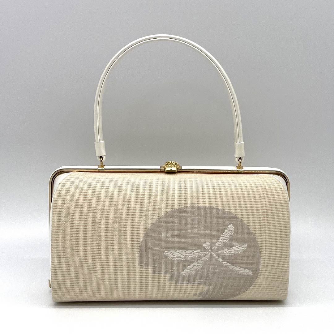 (新古品)草履バッグセット セミフォーマル NEWランク トンボ 絽 Lサイズ クリーム系 1133000331415