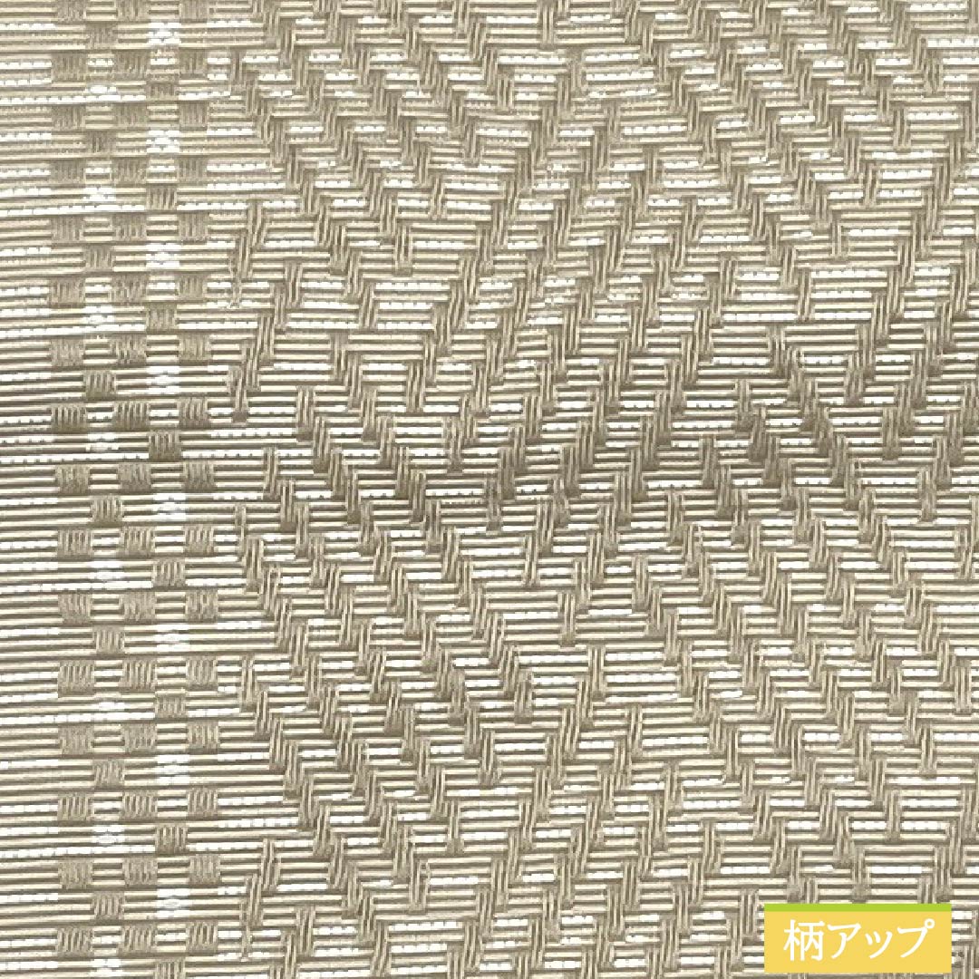 (新品)半幅帯 ポリエステル NEWランク 遠州鼠色(えんしゅうねずいろ) 木蘭色(もくらんじき) 菱型 抽象花模様 リバーシブル 帯丈400cm 茶系 1125002701414