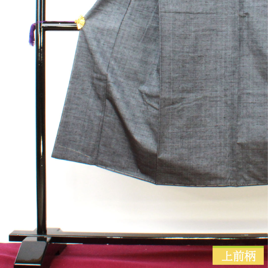 男物 正絹 身丈137.5cm 裄丈66cm むすび織 着物単品 しつけ糸付き 未使用品 Sランク 袷 グレー系 1119000782322