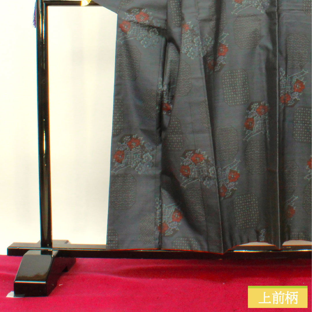 大島紬 正絹 身丈157cm 裄丈64.5cm アンサンブル Sランク 袷 紺系 1116003242318