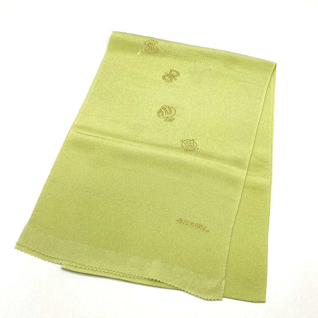 (新古品)帯揚げ 正絹 NEWランク カジュアル 浅藍色(あさきあいいろ) 五嶋紐 丹後ちりめん 七宝 長さ約184cm 幅約30cm 緑系 1136001371919