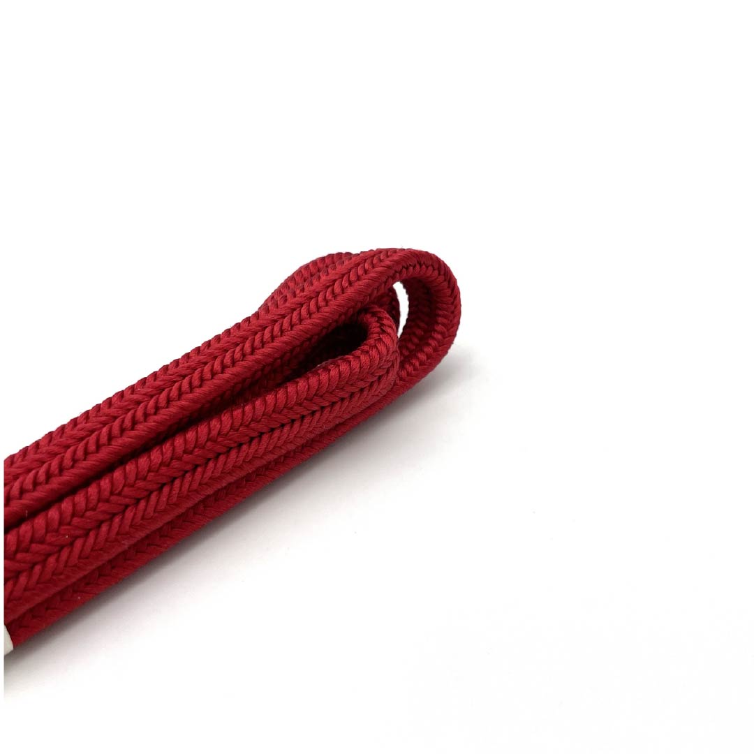 (New old stock) Belt fastener, pure silk, crimson red (beniaka-iro), crown set, new old stock, length approx. 156cm, width approx. 1cm, semi-formal, NEW rank, red, 1135003681312