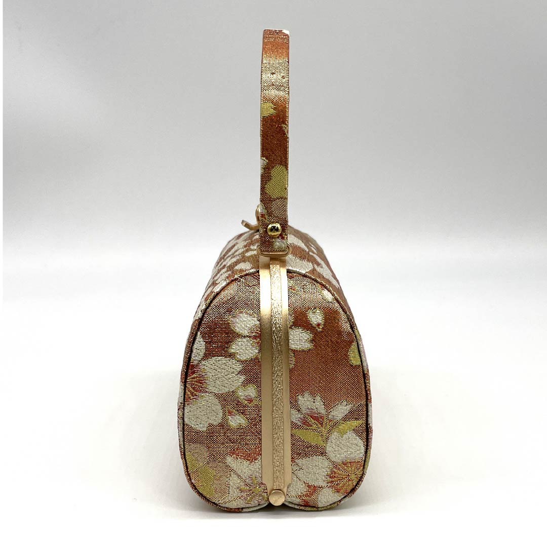 和装バック フォーマル 紅鬱金色(べにうこんいろ) 振袖用 桜 花柄 橙系 Sランク 113900012226