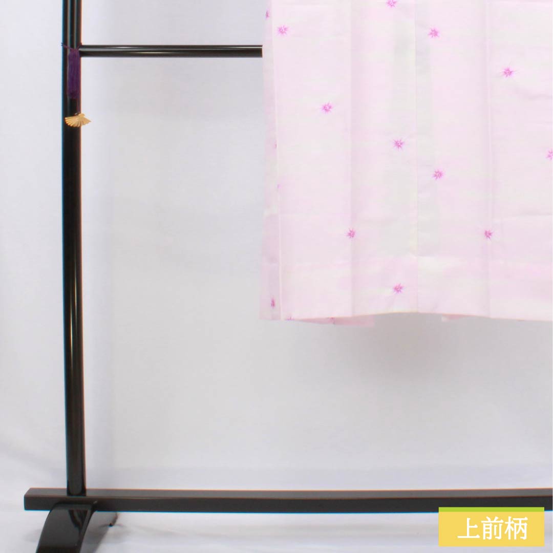 長襦袢 ポリエステル Aランク 身丈115cm 裄丈61cm 単衣 淡紅色(たんこうしょく) 抽象模様 半衿付き 身上げ有り 紫系 1129000783120