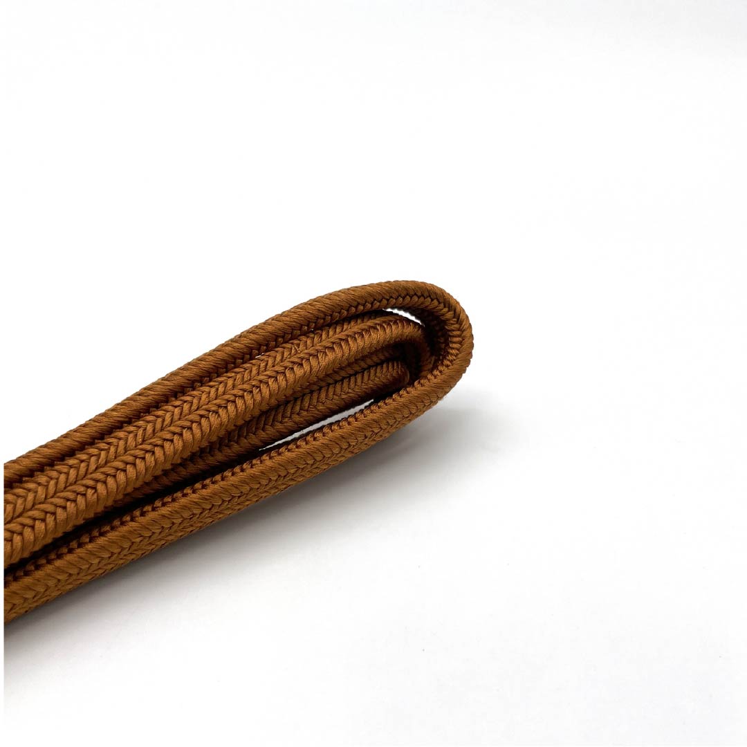 (New old stock) Obijime (belt sash) Pure silk, ochre, crown set, new old stock, length approx. 162cm, width approx. 1cm, semi-formal, NEW rank, brown, 1135003641314