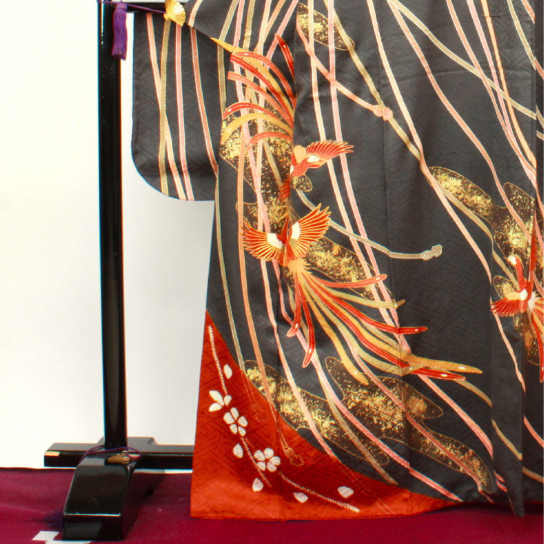 振袖 身丈167cm 裄丈69cm 袷 京友禅 鳳凰 正絹 Sランク グラデーション系 1113001532599