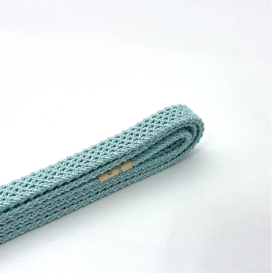 Obijime Silk S-rank Light Blue Hiragumi For Summer Length approx. 156cm Width approx. 1cm Semi-formal Blue 1135006072324