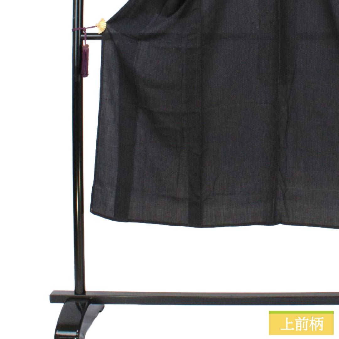 男物 正絹 Sランク 身丈136.5cm 裄丈64.5cm 塩沢紬 小絣模様 居敷当て付き 単衣 黒系 1119001942310