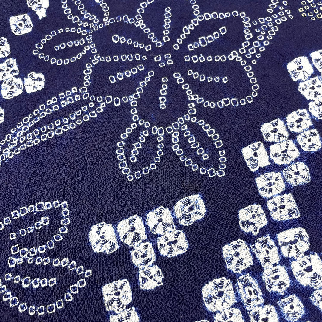 (新品)浴衣 有松鳴海本絞り 身丈163cm 裄丈68cm 花柄 木綿 NEWランク 単衣 身丈163cm 紺系 1118000671418