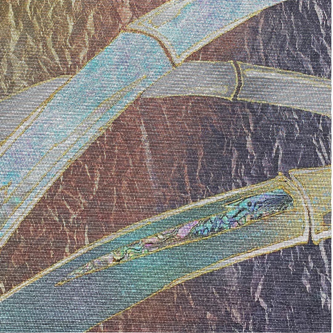 袋帯 黒色 竹模様 帯丈442cm 正絹 Sランク ポイント柄 セミフォーマル 黒系 1123009412310