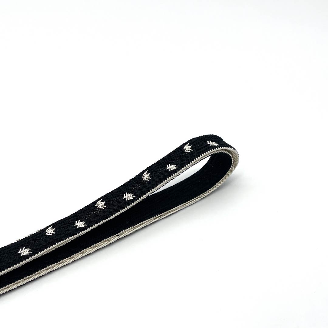 (Brand New) Pure Silk Obi-jime (Sash Band) - Black, New Rank, by Suiran Kobo, with Twisted Tassels, for Single-Layer Kimono, Approx. 164cm Long, Approx. 1.4cm Wide, Casual, Black, Product Number: 1135005401310