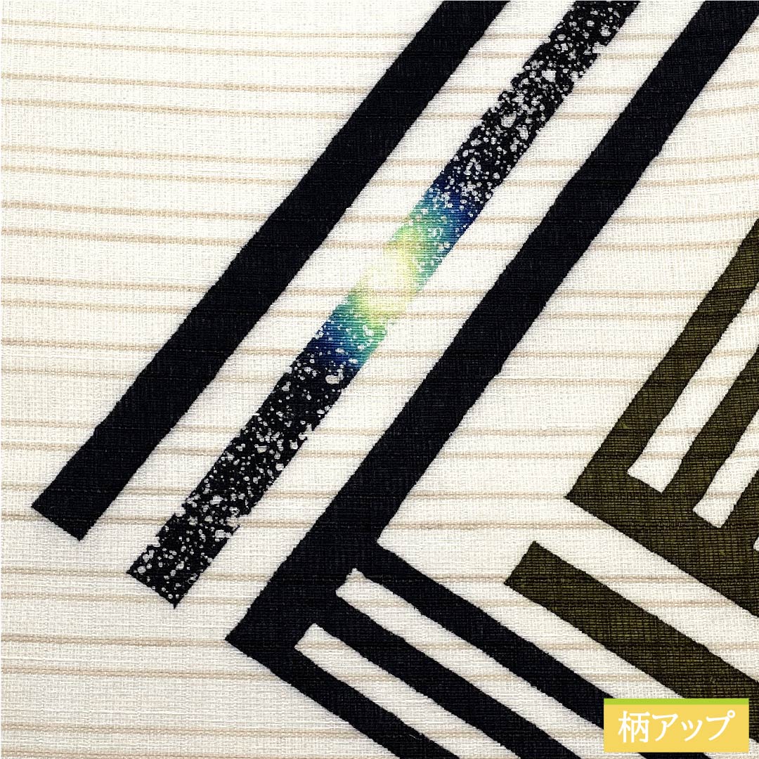 袋帯 素色(しろいろ) 抽象模様 染め帯 帯丈438cm 正絹 Sランク ポイント柄 カジュアル 白系 1123010532311