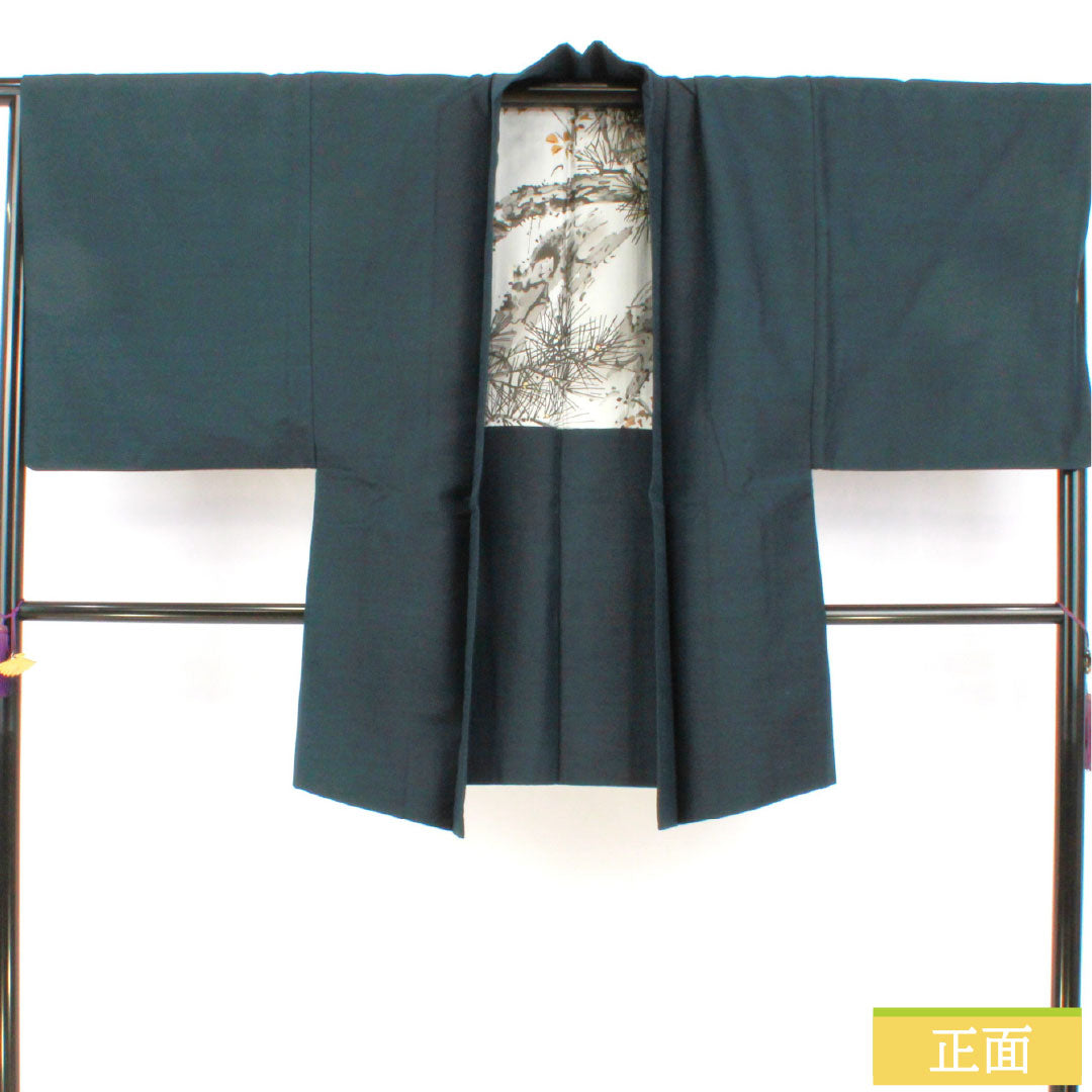 男物 ウール Aランク 身丈90cm 裄丈69.5cm 鉄紺色(てつこんいろ) 紺系 1119001653118